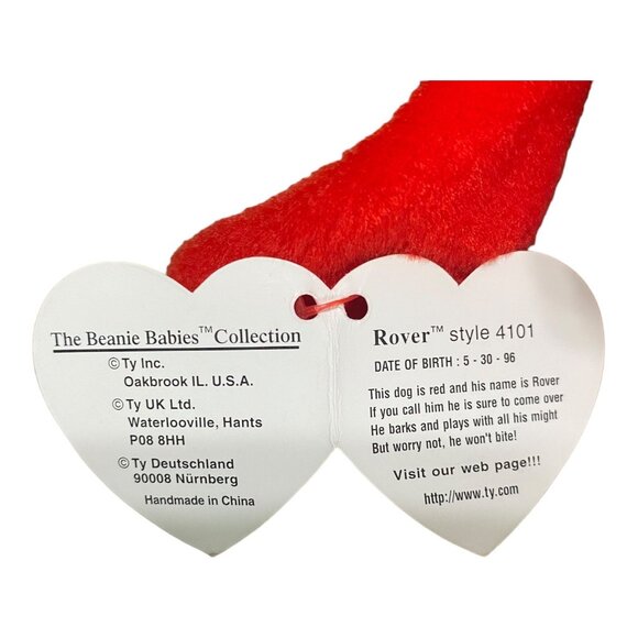 Ty Beanie Baby Original Baby Red Dog Plush Collectible Toy - Picture 7 of 10